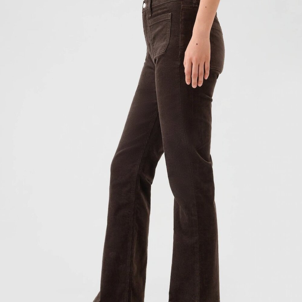 GAP 70's style Sable Brown Corduroy Flare Pants